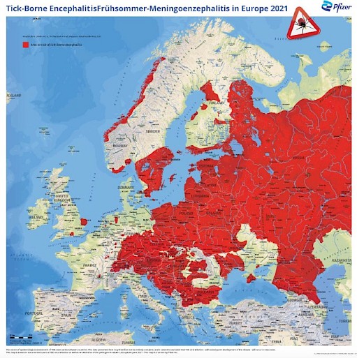 TBE-virus in Europa kaart 2021